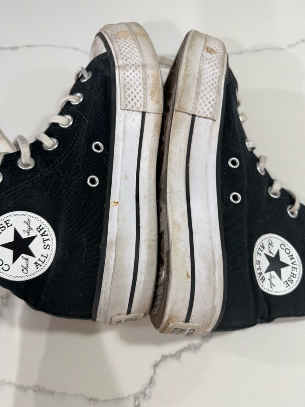 Converse Black and White High Top Sneakers